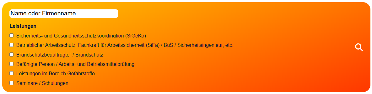 Dienstleistungen auf SIGEKO IN DER REGION