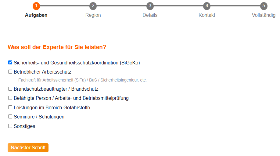 SiGeKo Angebot anfordern