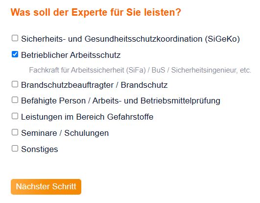 Angebotsanfrage Fachkraft für Arbeitssicherheit in Erlangen