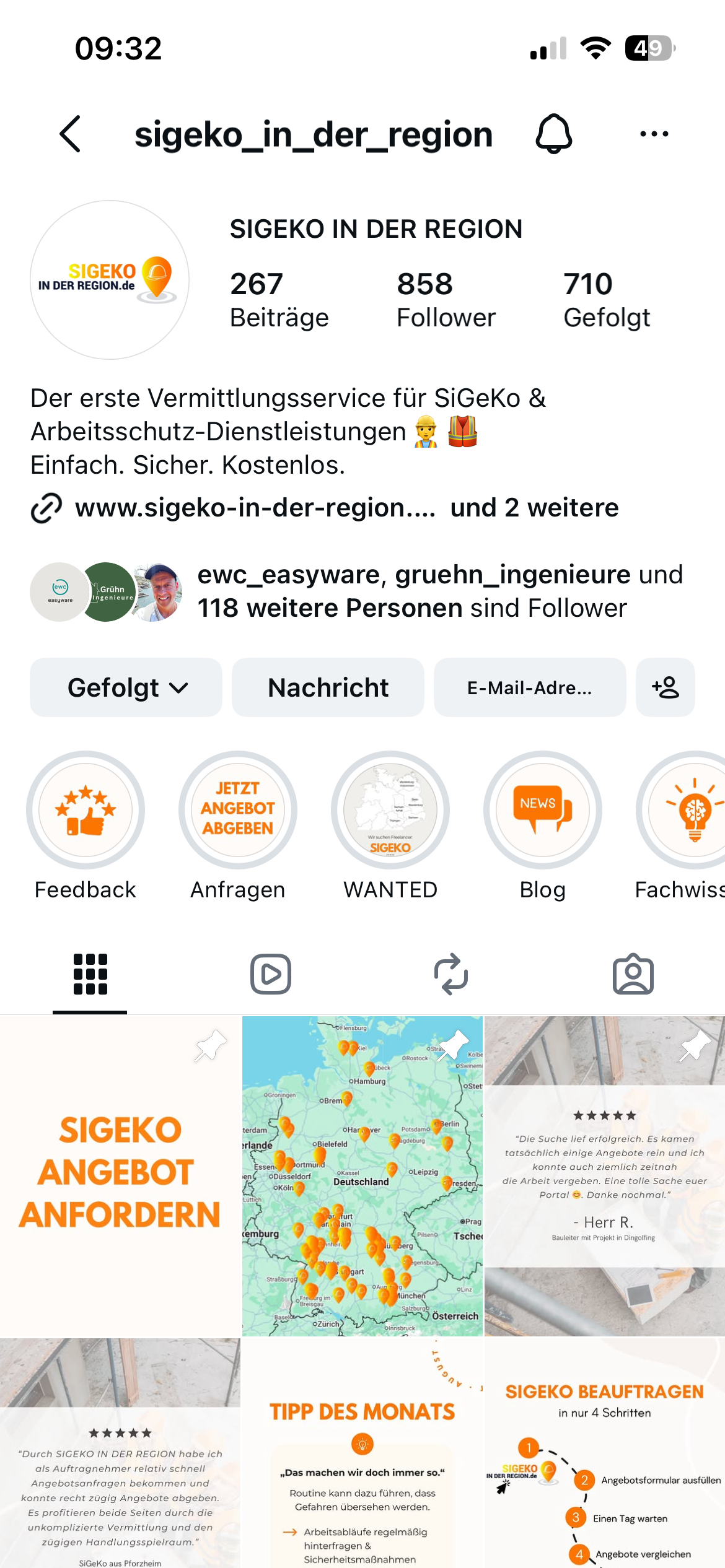 Instagram SIGEKO IN DER REGION