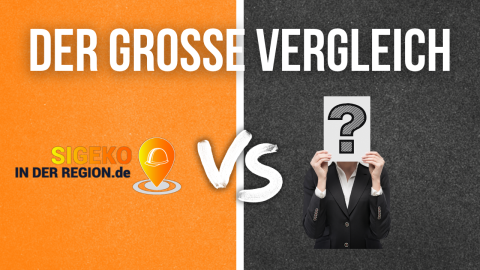 Der große Vergleich Logo SiGeKo in der Region vs anonymer Geschäftsmann